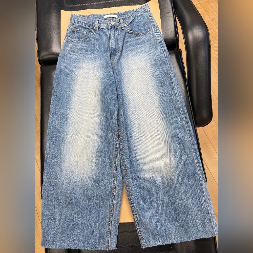 OAK + FORT Blue Wide Leg Jeans